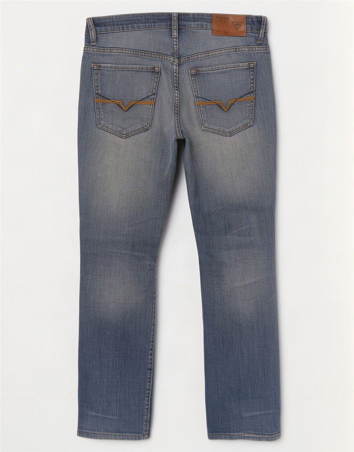 Jeans dritti da uomo Guess W32 L29 cotone blu