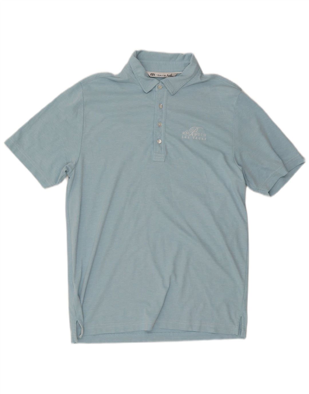 Polo da uomo Travis Mathew in cotone blu medio