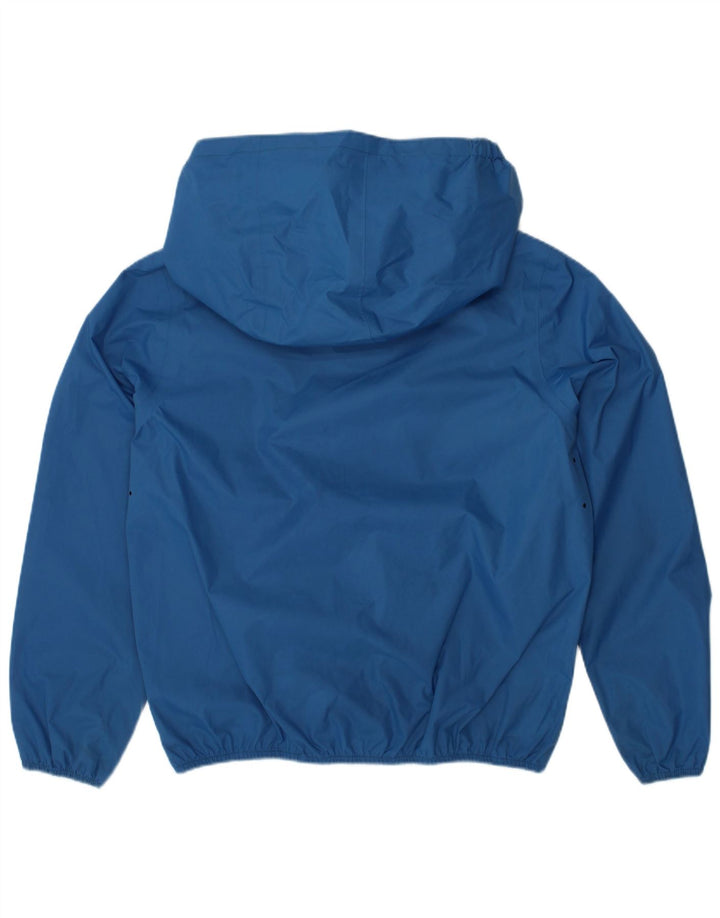 K-WAY Boys Hooded Rain Jacket 5-6 Years Blue Polyamide