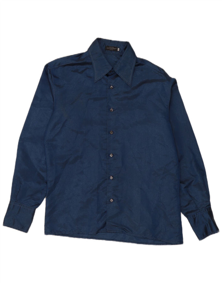 Camicia Uomo Daniele Alessandrini IT 50 Medium Blu Navy Poliestere