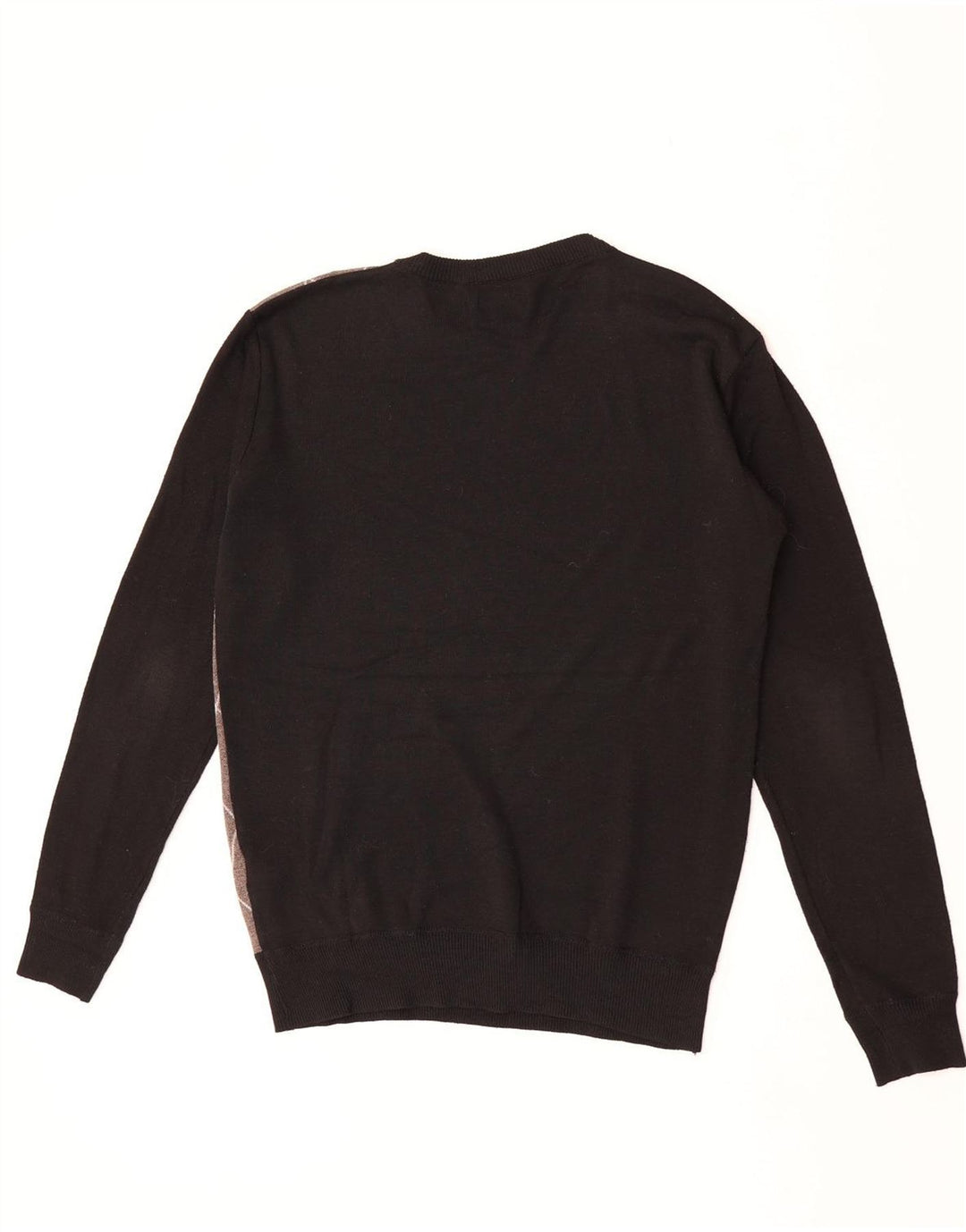 Maglione maglione girocollo da uomo Pierre Cardin medio nero a rombi/diamante