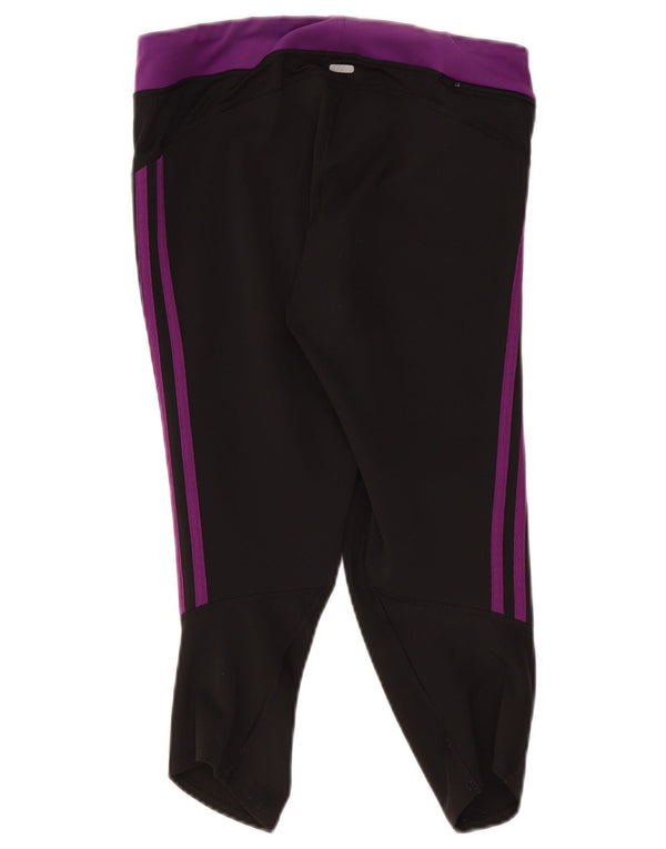 Leggings Adidas Climalite Capri da donna UK 12 Medium Black Colourblock