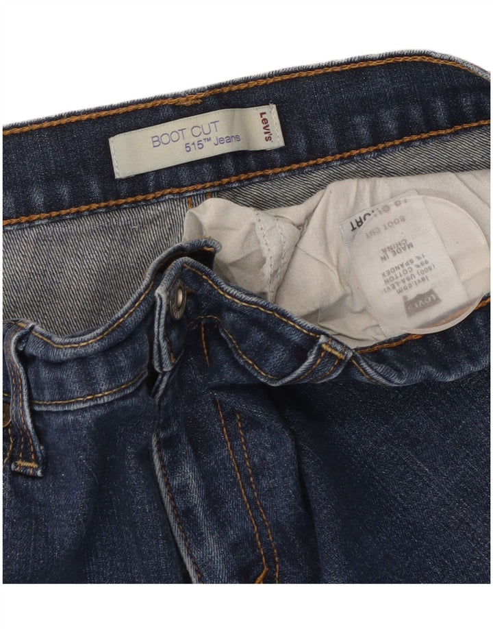 LEVI'S Pantaloncini di jeans 515 da donna US 12 Large W34 Cotone blu