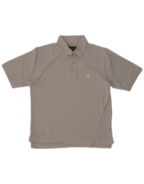 Polo da uomo Timberland in cotone grigio medio