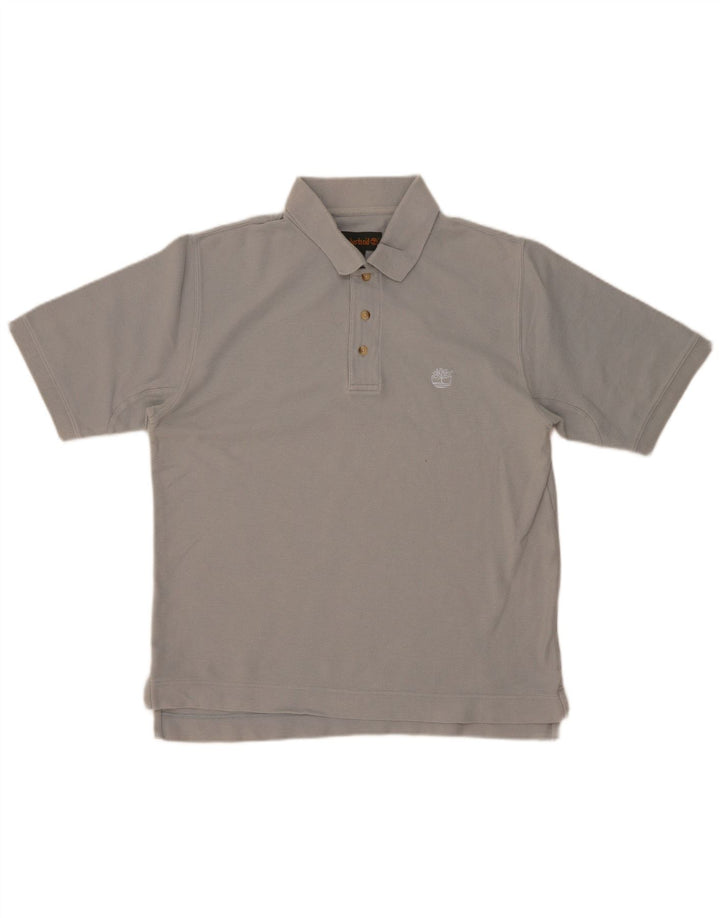 Polo da uomo Timberland in cotone grigio medio