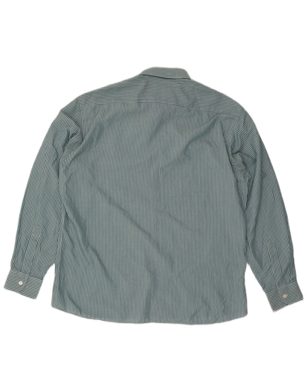 Camicia da uomo Pierre Cardin taglia 43 XL gessato blu