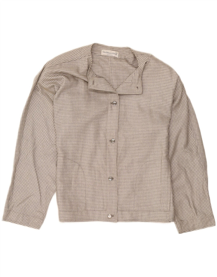 Bomber da donna Gian Marco Venturi UK 12 Pied de poule grigio medio