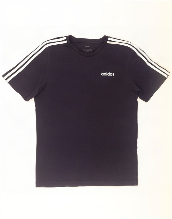 Adidas Mens T-Shirt Top Large Navy Blue Cotton