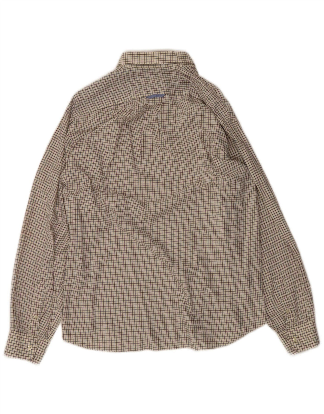 Camicia da uomo Barbour XL in cotone a quadri bianco sporco