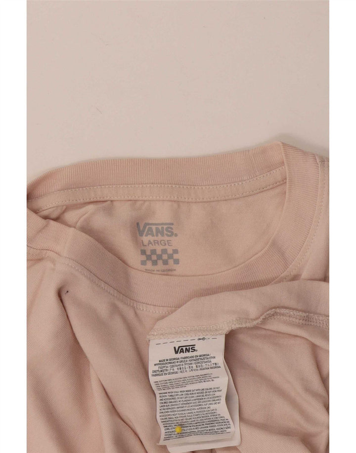 T-shirt da uomo Vans Top Large in cotone rosa