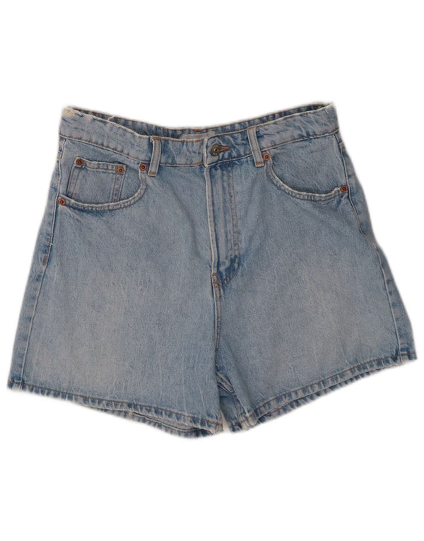 Pantaloncini di jeans a vita alta da donna Zara EU 40 medi W30 cotone blu