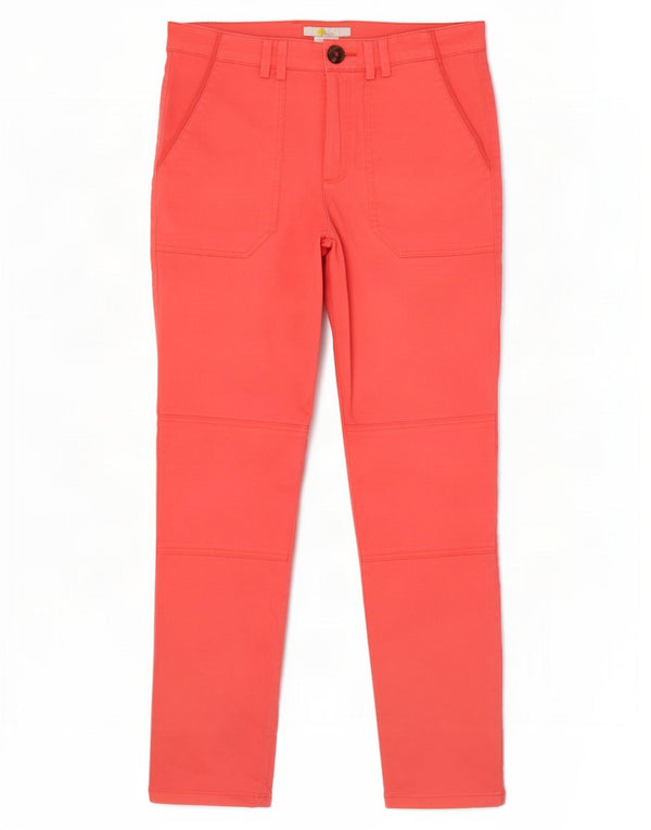 Pantaloni chino slim da donna Boden UK 8 piccoli W28 L28 cotone rosso