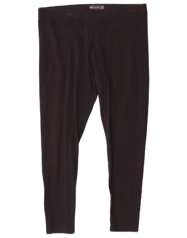 Leggings da donna Marks & Spencer UK 14 grande cotone nero
