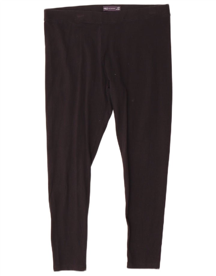 Leggings da donna Marks & Spencer UK 14 grande cotone nero
