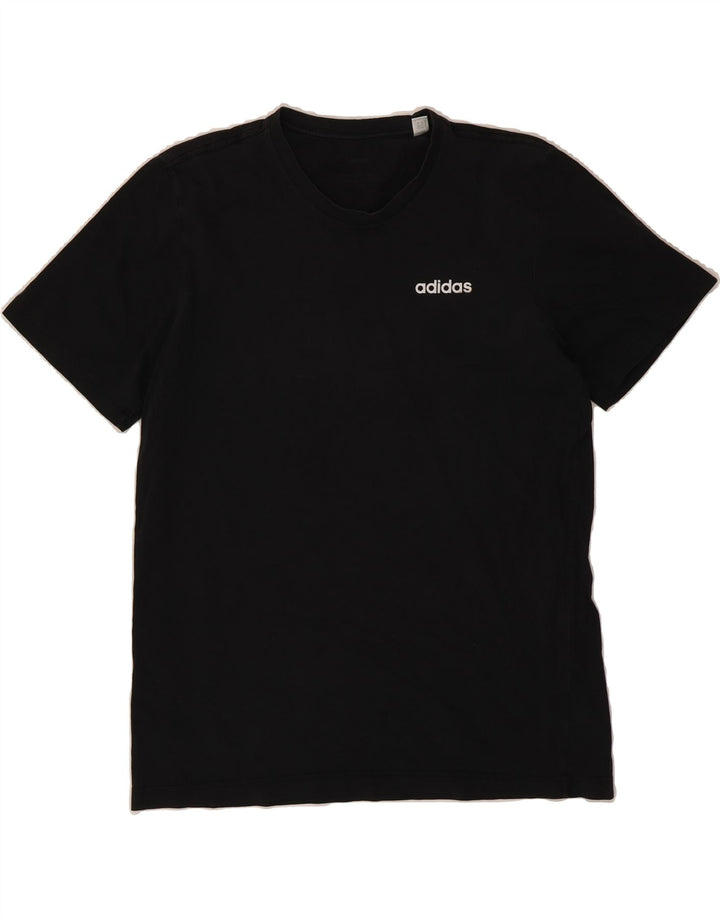 ADIDAS Mens T-Shirt Top Large Black Cotton Vintage Adidas and Second-Hand Adidas from Messina Hembry 