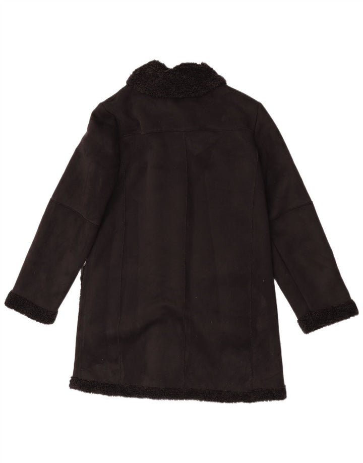 Cappotto Sherpa da donna Zara UK 10 piccolo nero