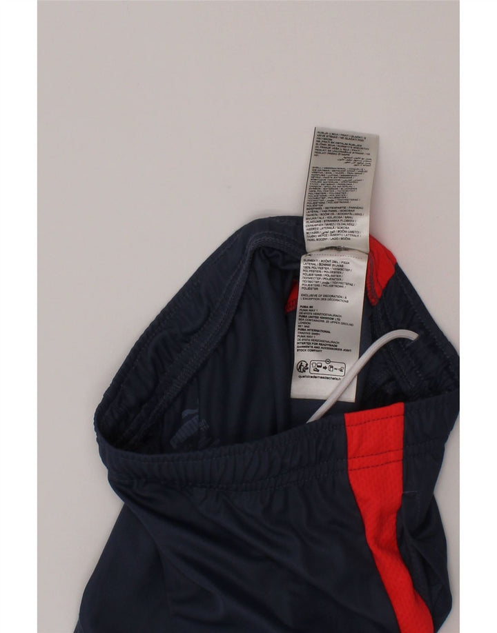 Pantaloncini sportivi Puma da bambino 5-6 anni in poliestere color block blu navy