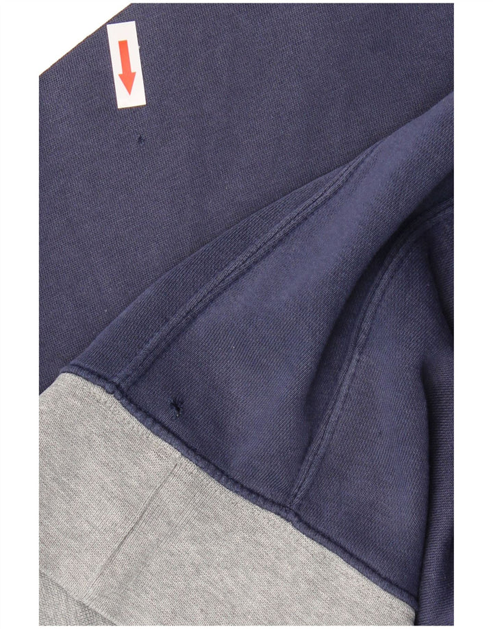 Felpa con cappuccio grafica Nike da uomo in cotone medio blu navy