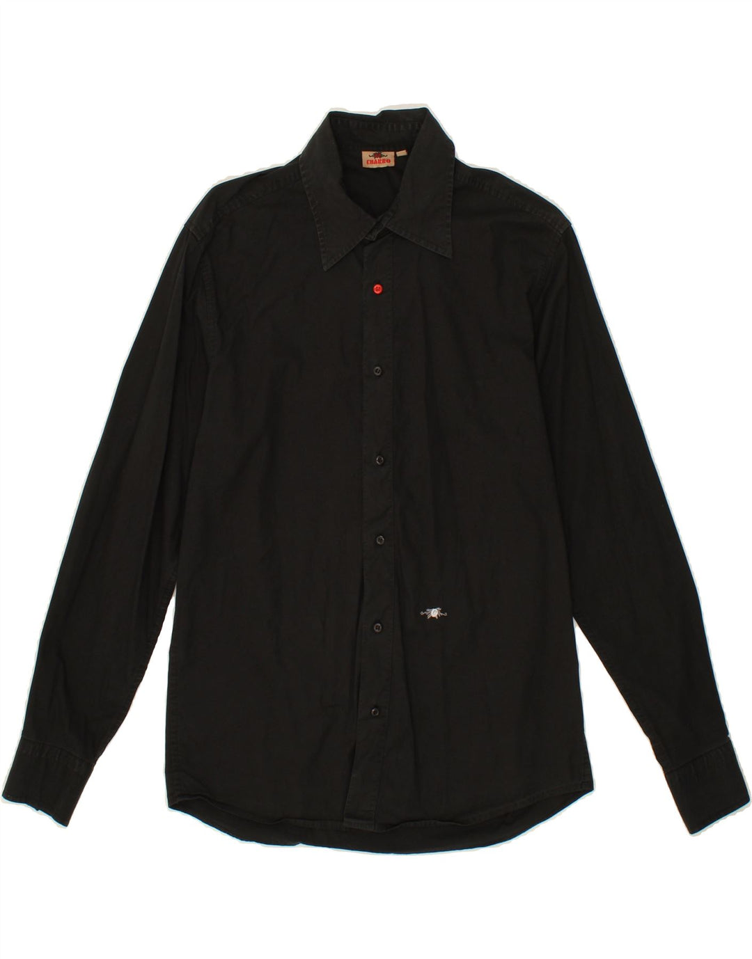 CHARRO Mens Shirt Large Black Cotton Vintage Charro and Second-Hand Charro from Messina Hembry 