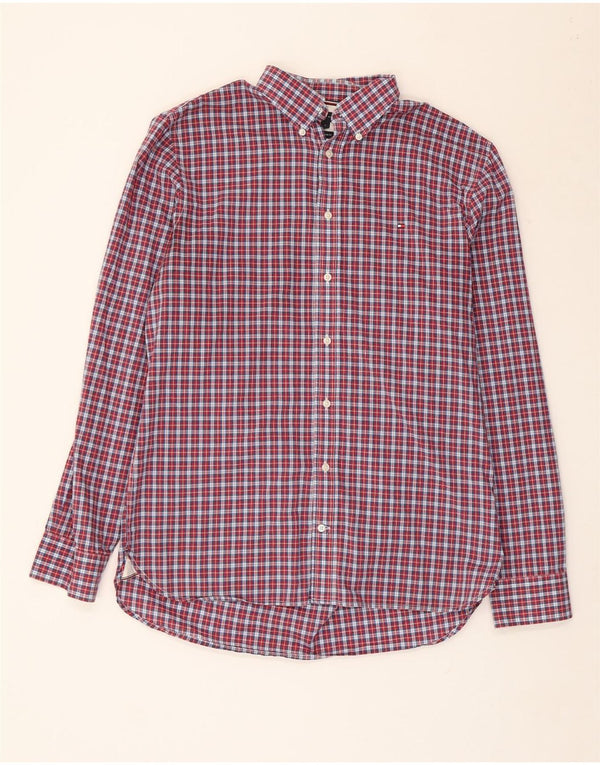 Camicia da uomo Regular Fit Tommy Hilfiger, cotone a quadri rossi grandi