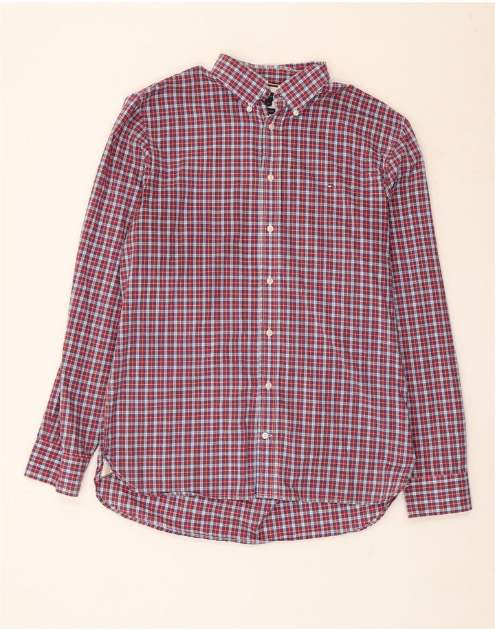 Camicia da uomo Regular Fit Tommy Hilfiger, cotone a quadri rossi grandi