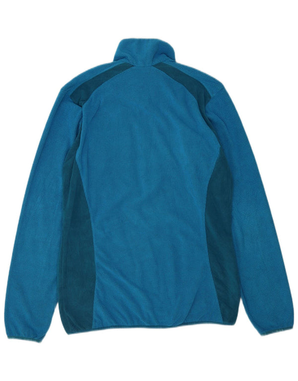 Maglione in pile con zip da uomo SALEWA EU 52 XL Poliestere color block blu