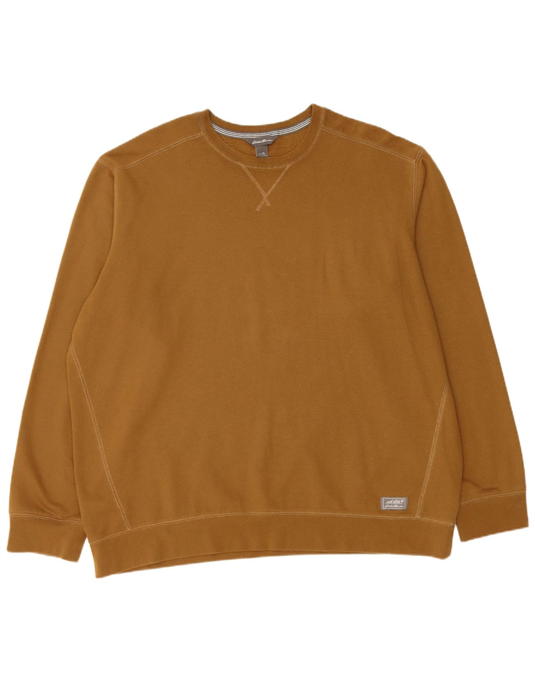EDDIE BAUER Felpa da uomo Maglione XL Marrone Cotone