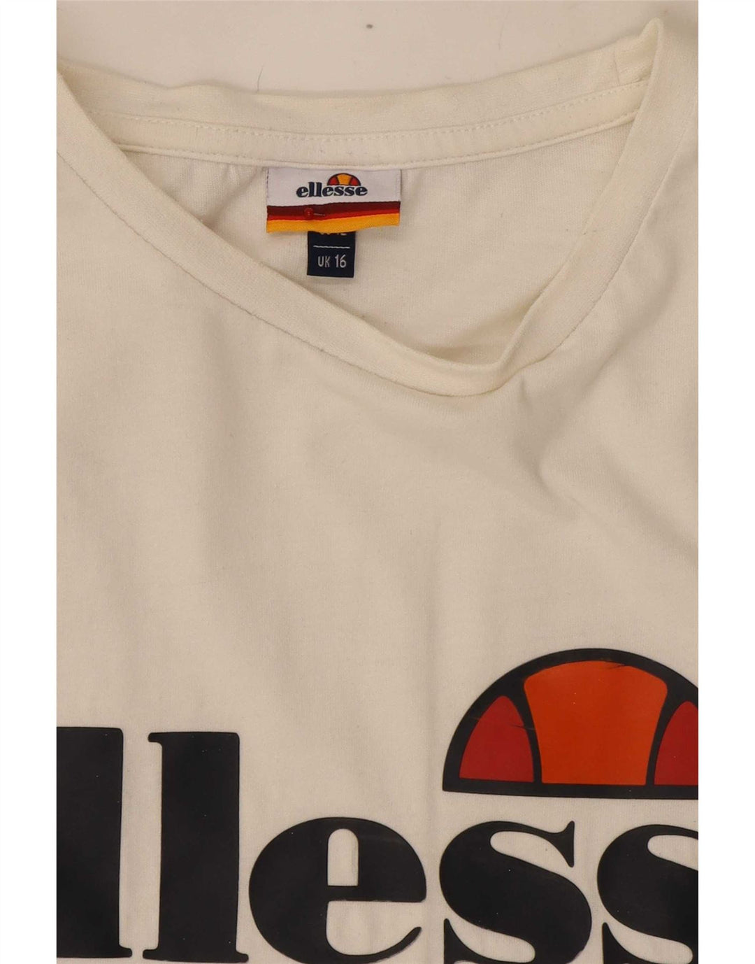 T-shirt grafica da donna Ellesse Top UK 16 Large Bianca