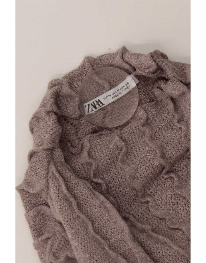 Abito maglione maxi senza maniche Zara da donna UK 12 Grigio medio