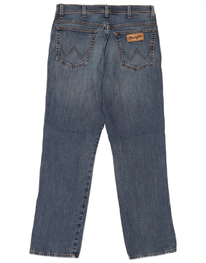 Jeans dritti da uomo Wrangler W34 L32 cotone blu