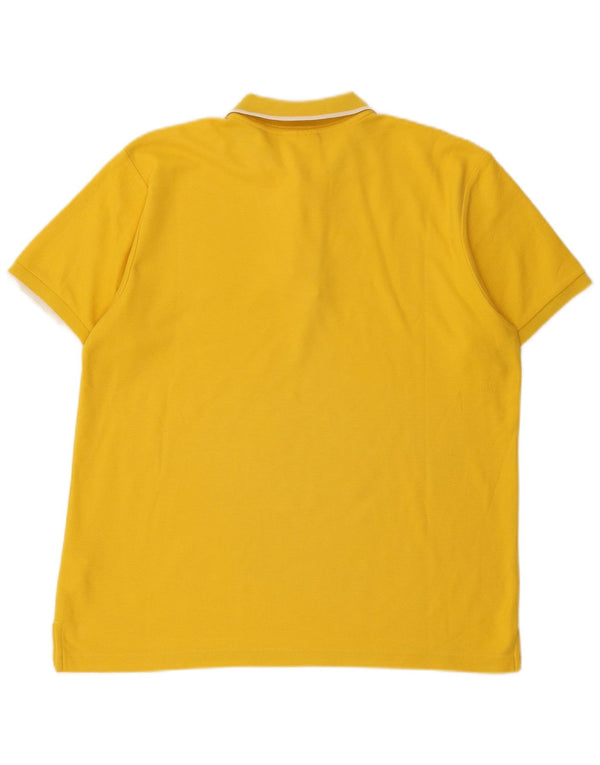 Polo classica da uomo Reebok in cotone giallo medio