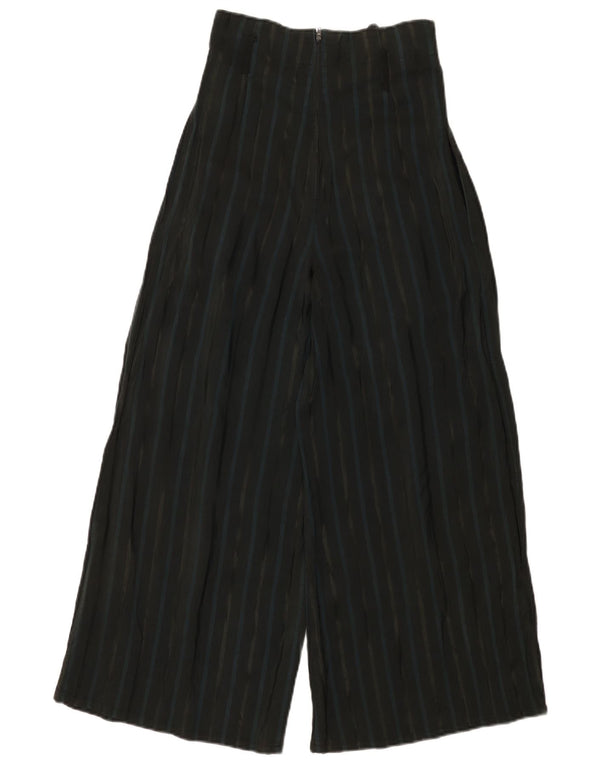 Pantaloni corti a vita alta da donna vintage UK 12 medi W26 L25 neri