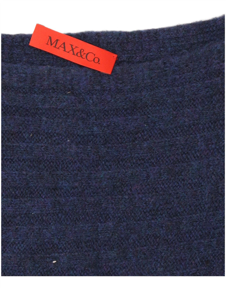 Max & Co. Maglione da donna con scollo a barca UK 14 Medio Blu navy