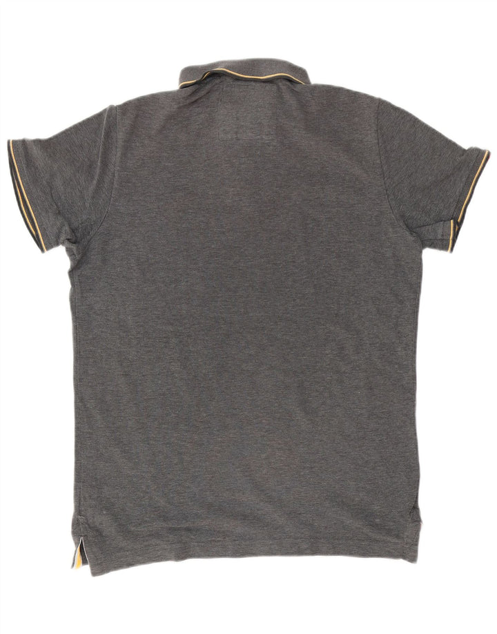 Polo da uomo SUPERDRY grande in cotone grigio