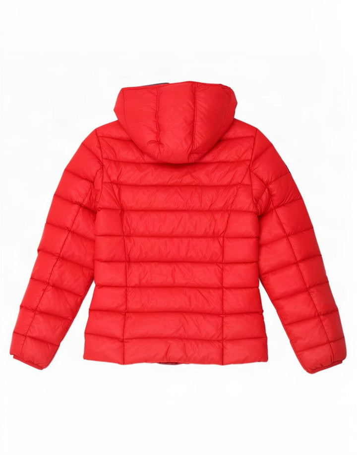 Giacca imbottita con cappuccio da donna Playlife UK 10 Small Rosso Poliammide