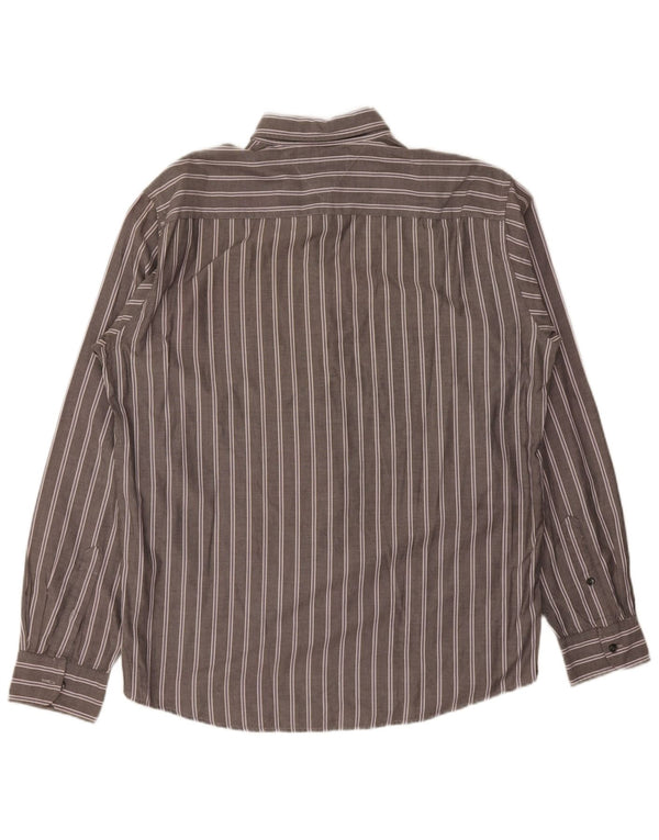 Tommy Hilfiger Camicia da uomo vintage fit a righe grigie grandi