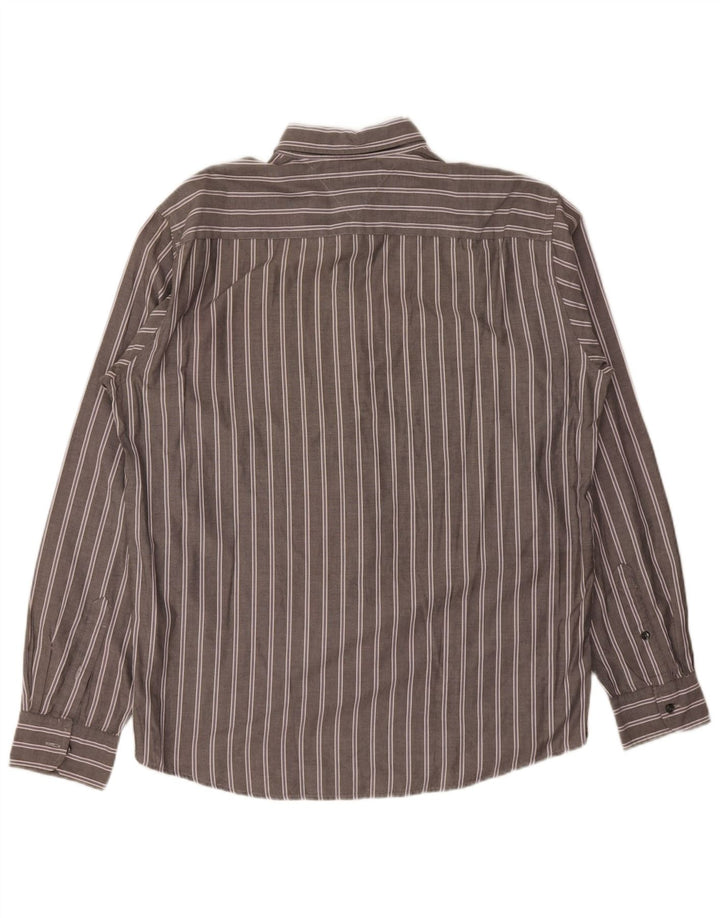 Tommy Hilfiger Camicia da uomo vintage fit a righe grigie grandi