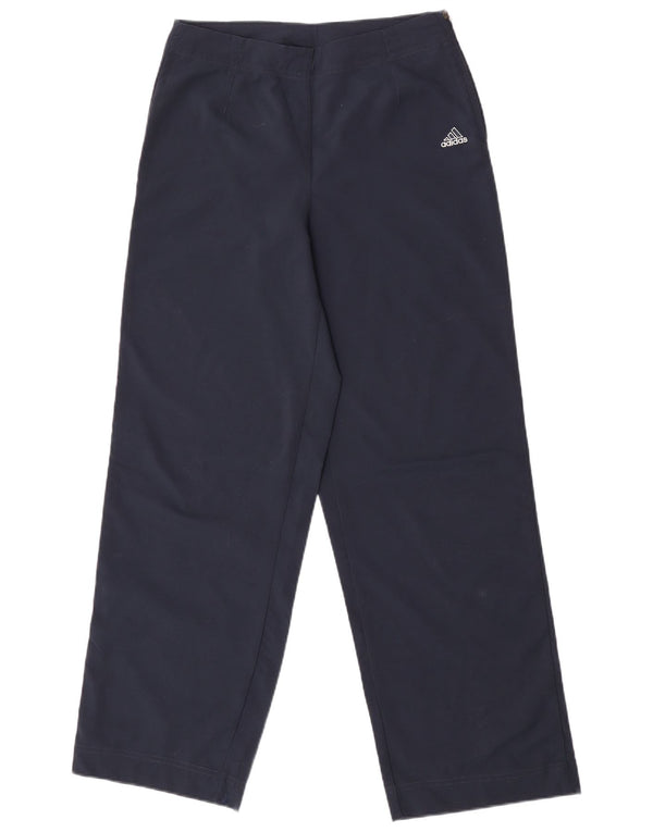 Pantaloni casual dritti da donna Adidas UK 12 Medium W30 L30 Blu Navy