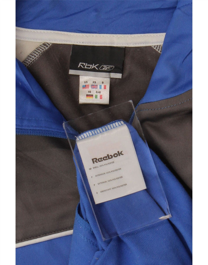 Giacca da ginnastica da uomo Reebok XS blu in poliestere color block