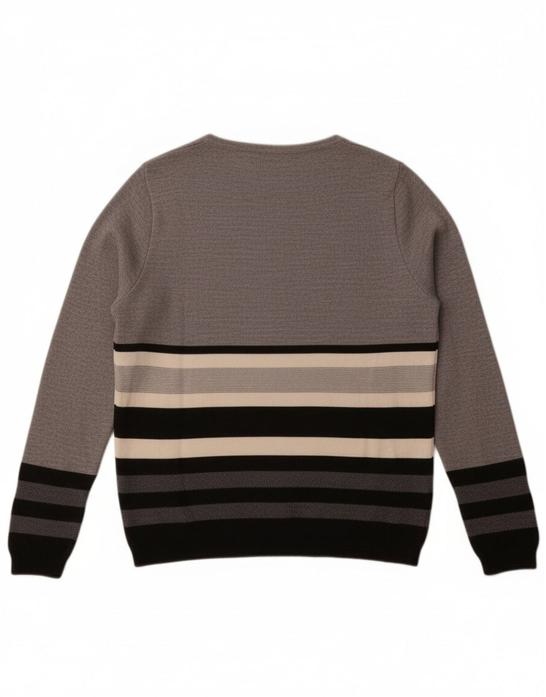 Maglione da donna con scollo a barca Perte by Krizia UK 14 Grigio medio a righe