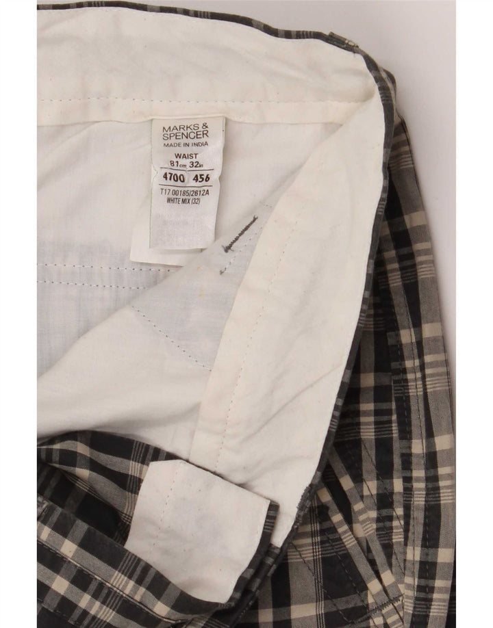 Pantaloncini cargo Marks & Spencer da uomo Autograph medi W32 in cotone scozzese grigio