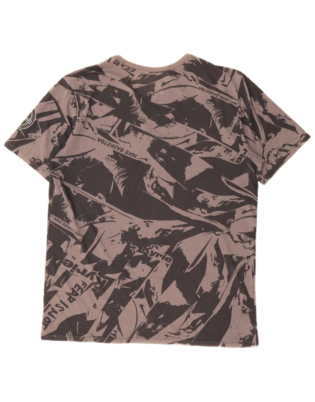 T-shirt grafica da uomo Nike Dri Fit con motivo astratto, taglia grande, grigia