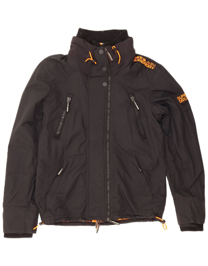 Giacca a vento da donna Superdry UK 16 grande nylon nero