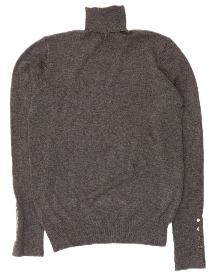 Maglione maglione collo alto da donna Zara UK 8 piccolo grigio