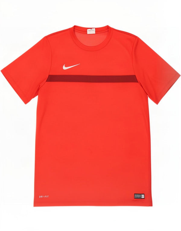 Nike Mens Dri Fit T-Shirt Top Medium Red Colourblock
