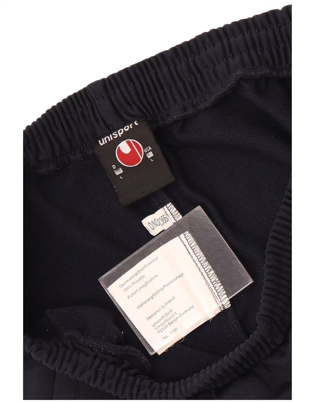 Pantaloncini sportivi da uomo Uhlsport grandi in poliestere color block blu navy