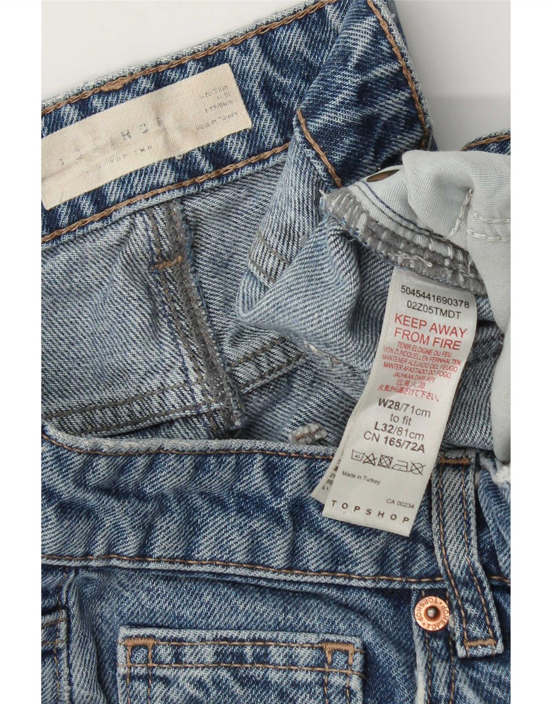 Jeans bootcut da donna Topshop W28 L32 cotone blu