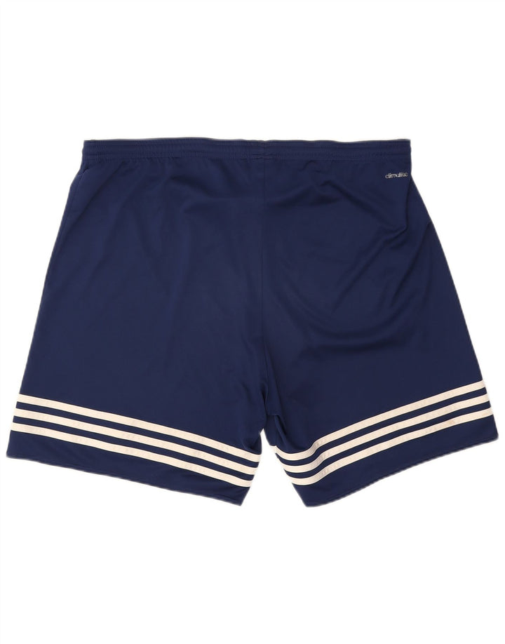 Pantaloncini sportivi Adidas Climalite da uomo XL in poliestere blu navy