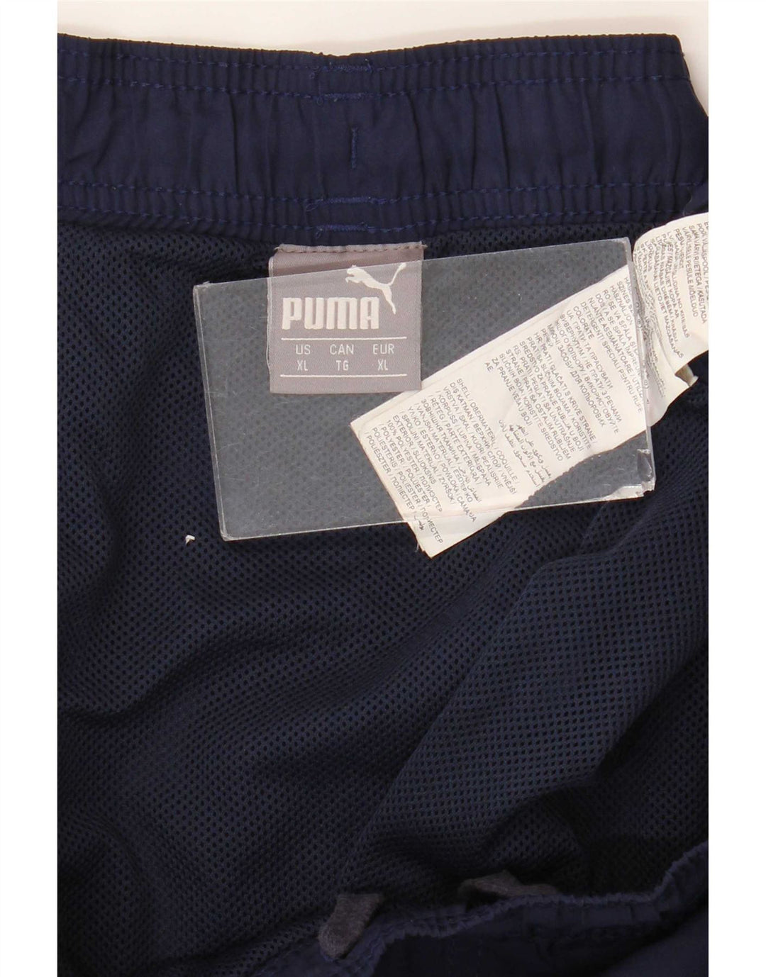 Pantaloncini sportivi grafici da uomo Puma XL blu navy in poliestere