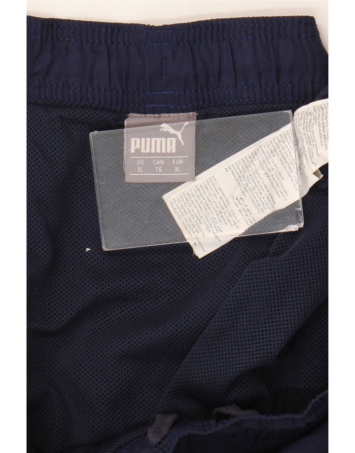 Pantaloncini sportivi grafici da uomo Puma XL blu navy in poliestere